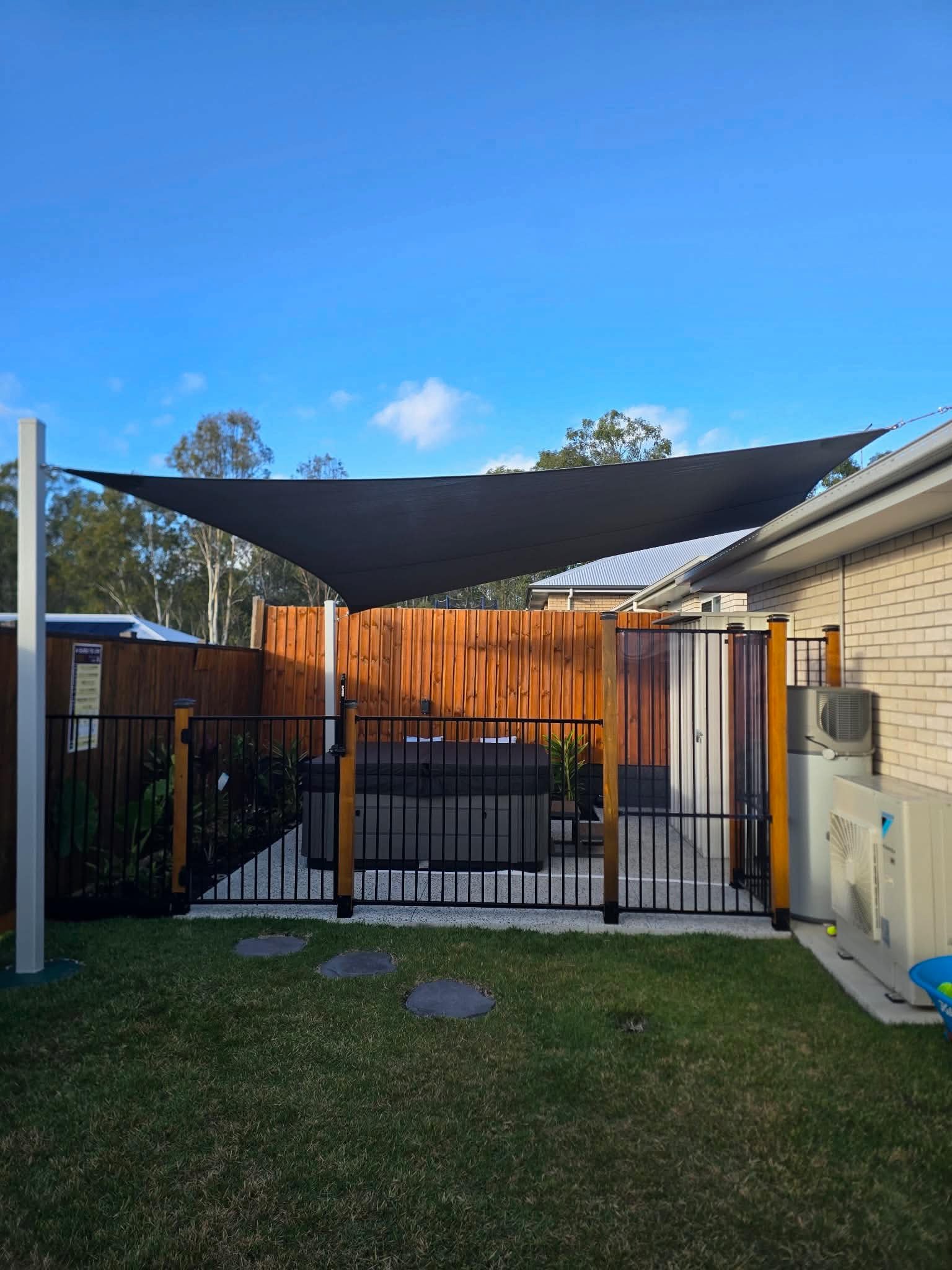 Shade Sail over pool #13