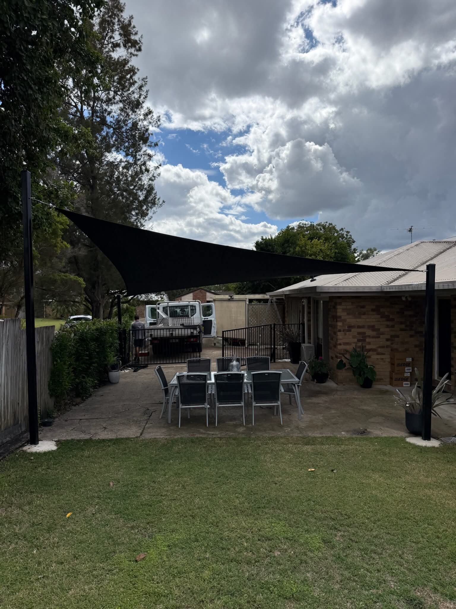 Shade Sail seating area #3