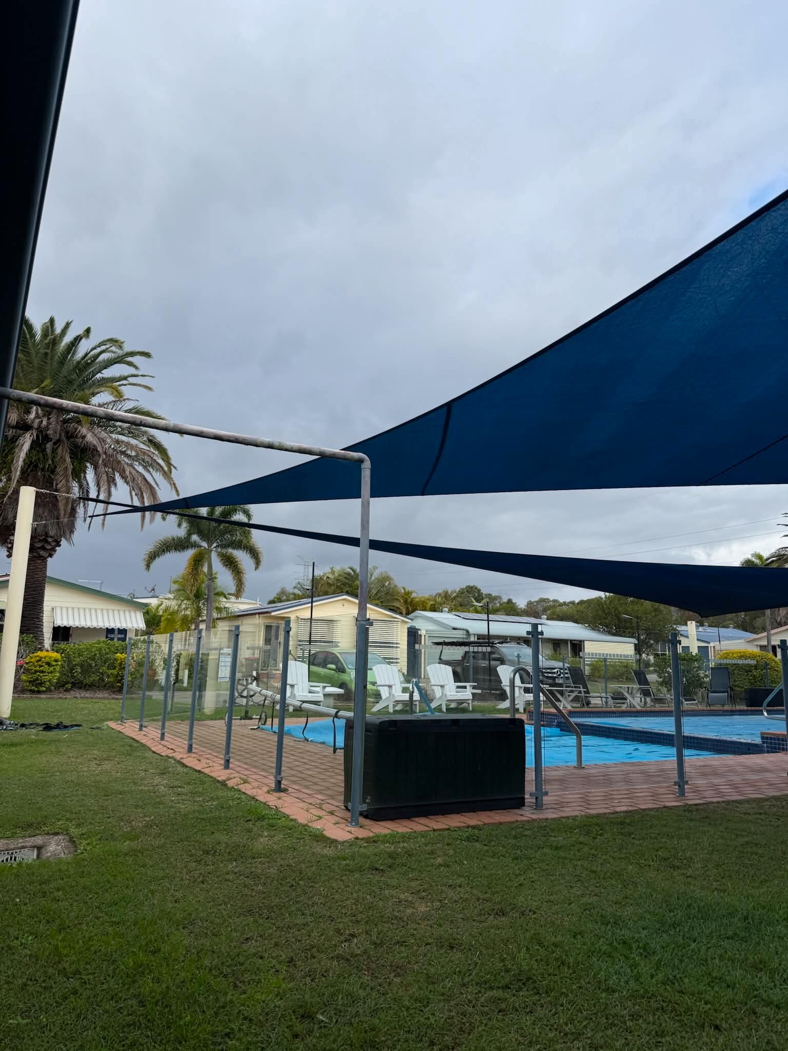 Shade Sail next to pool #1.2