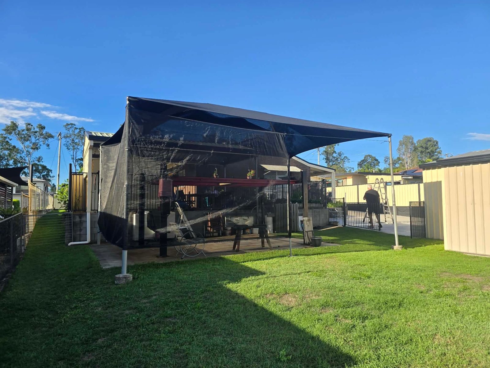 Shade Sail in Backyard #1