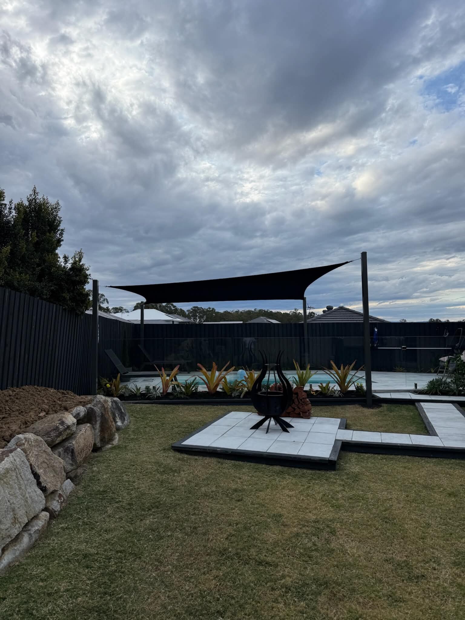 Shade Sail over pool #2