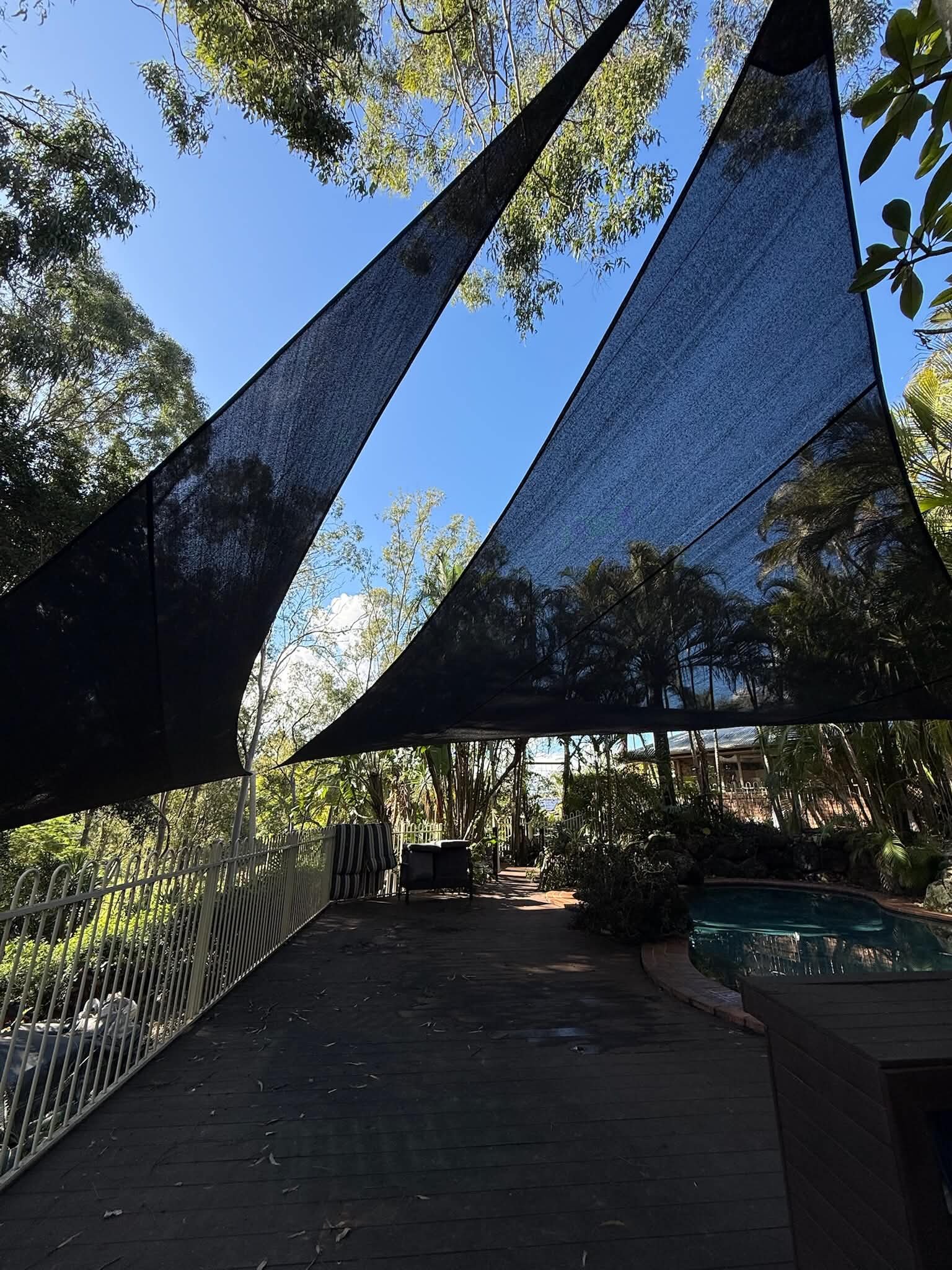 Shade Sail over pool #1