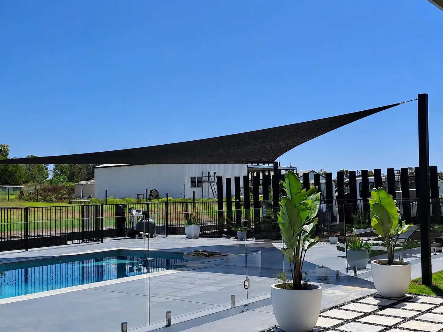 Shade Sail over pool (AI 4k)