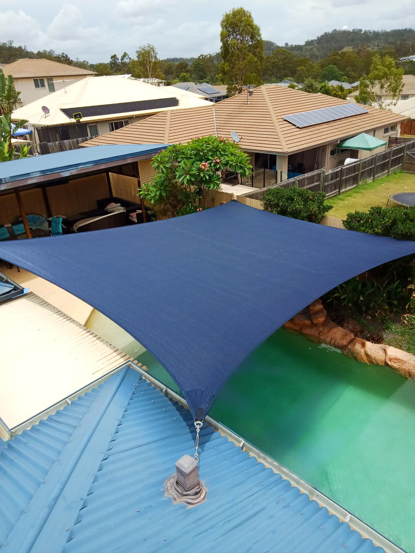 Shade Sail over pool #6v