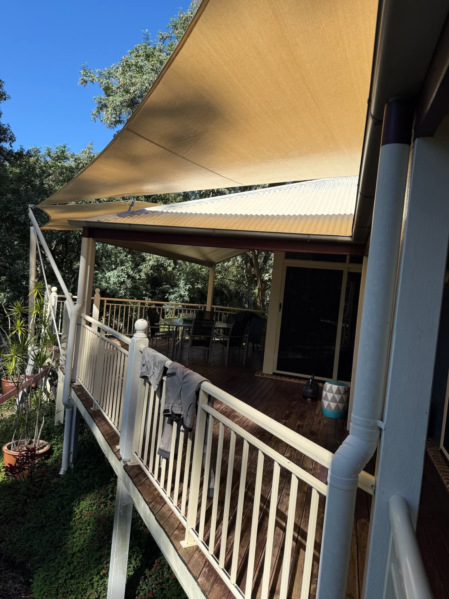 Shade Sail / seating area / deck #1